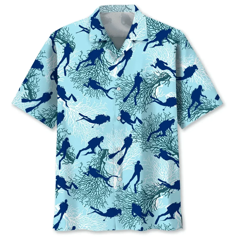 Scuba Diving Ocean Light Hawaiian Shirt HWBN2762102 - Beltina