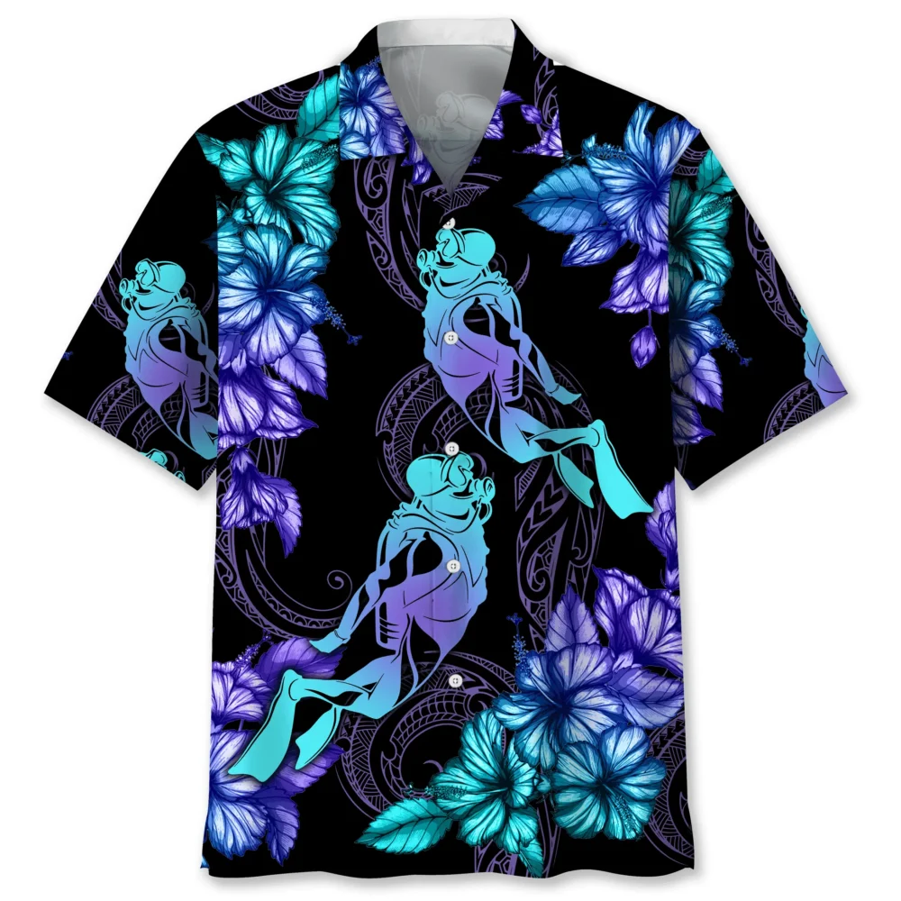 Scuba Diving Tropical Shirt Hawaiian Shirt HWBN2762351 - Beltina