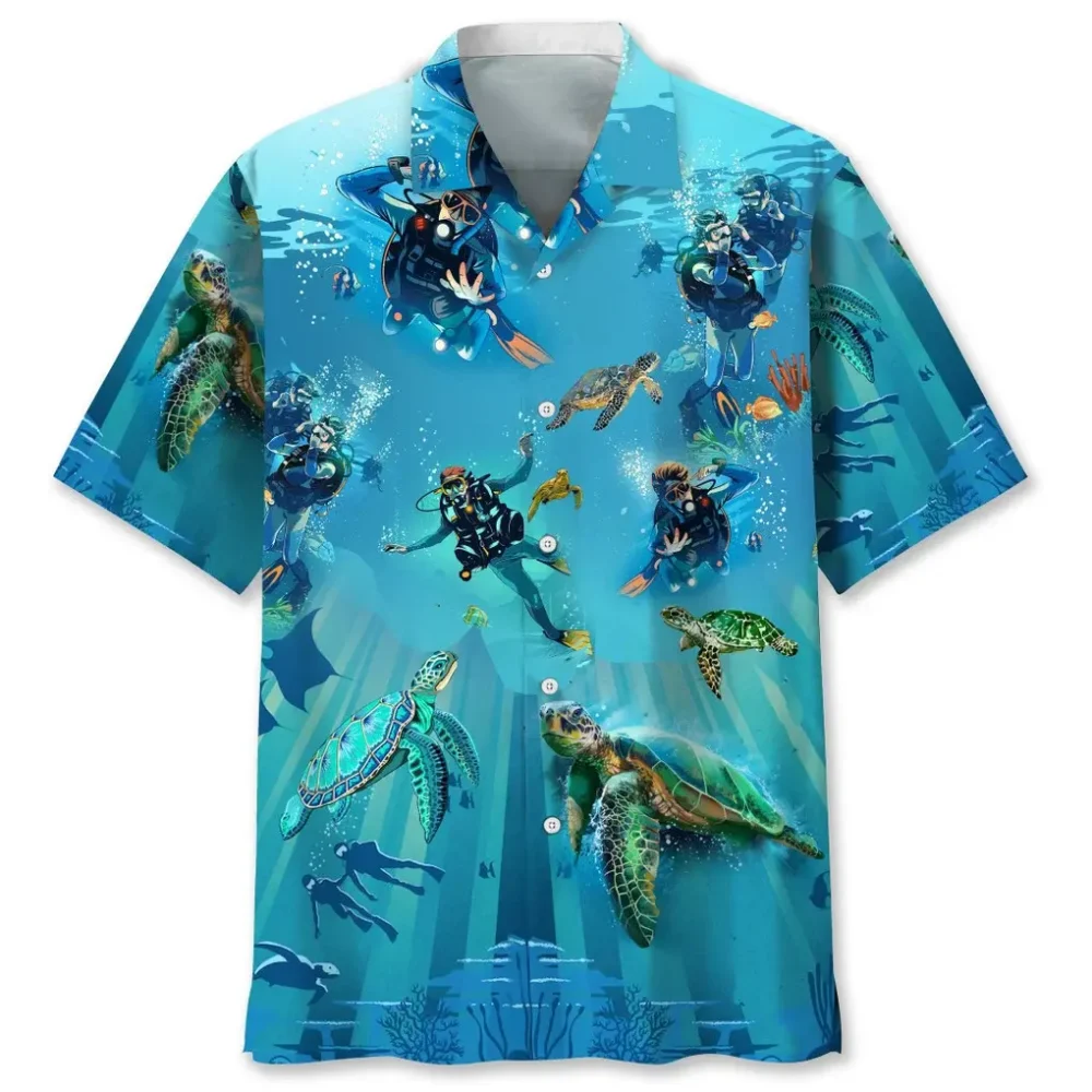 Scuba Diving Turtle Hawaiian Shirt HWBN2762345 - Beltina