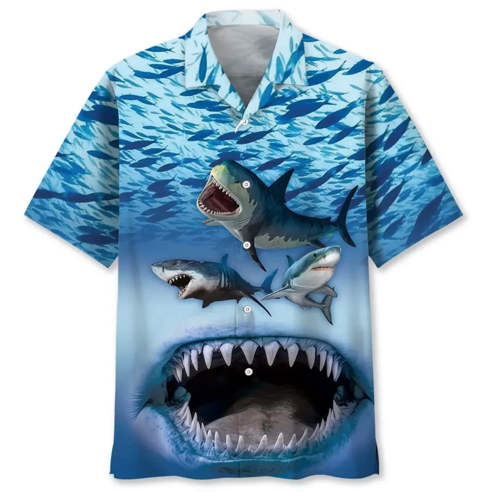 Shark Jaw Hawaiian Shirt HWBN2763021 - Beltina