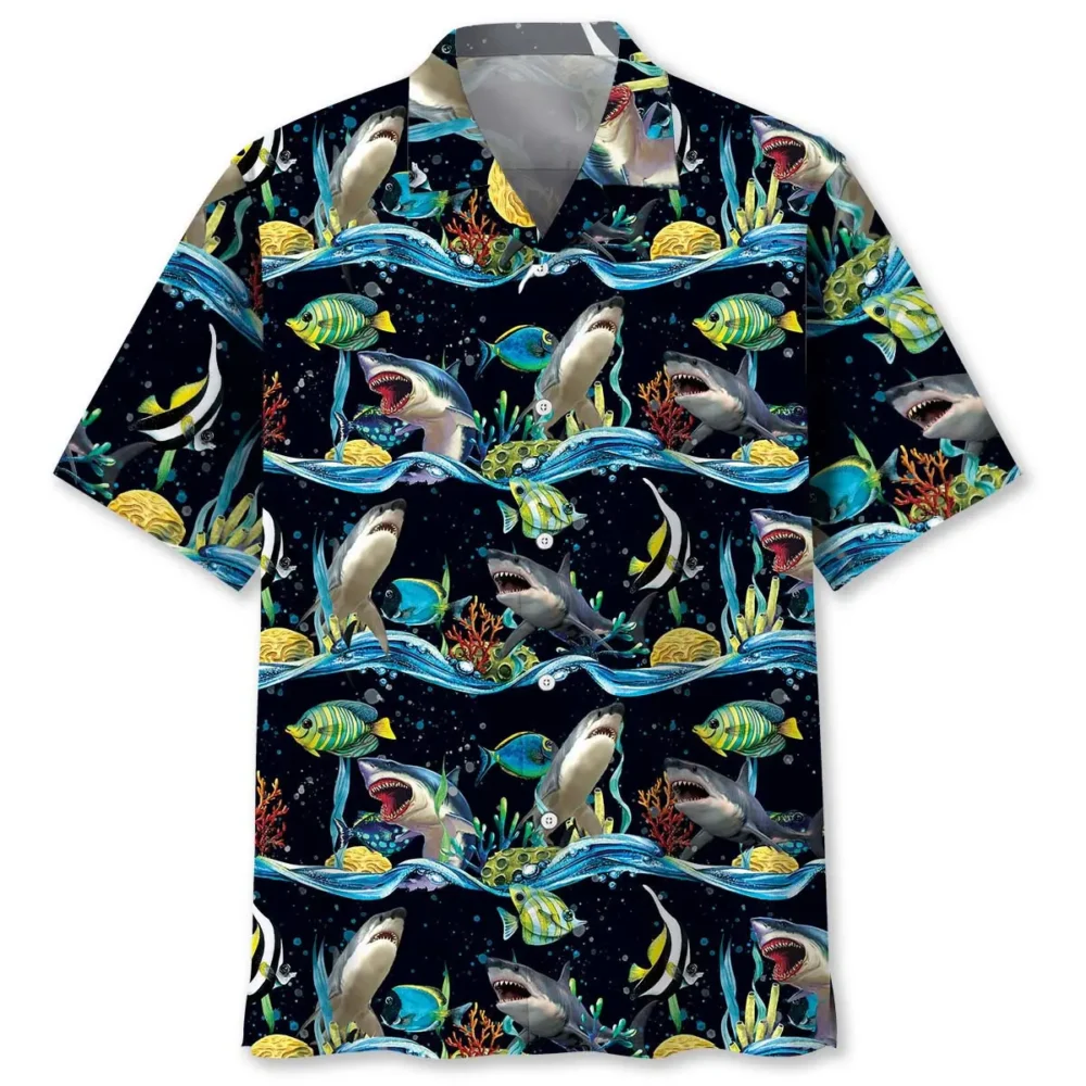 Shark Under Sea Hawaiian Shirt HWBN2763020 - Beltina