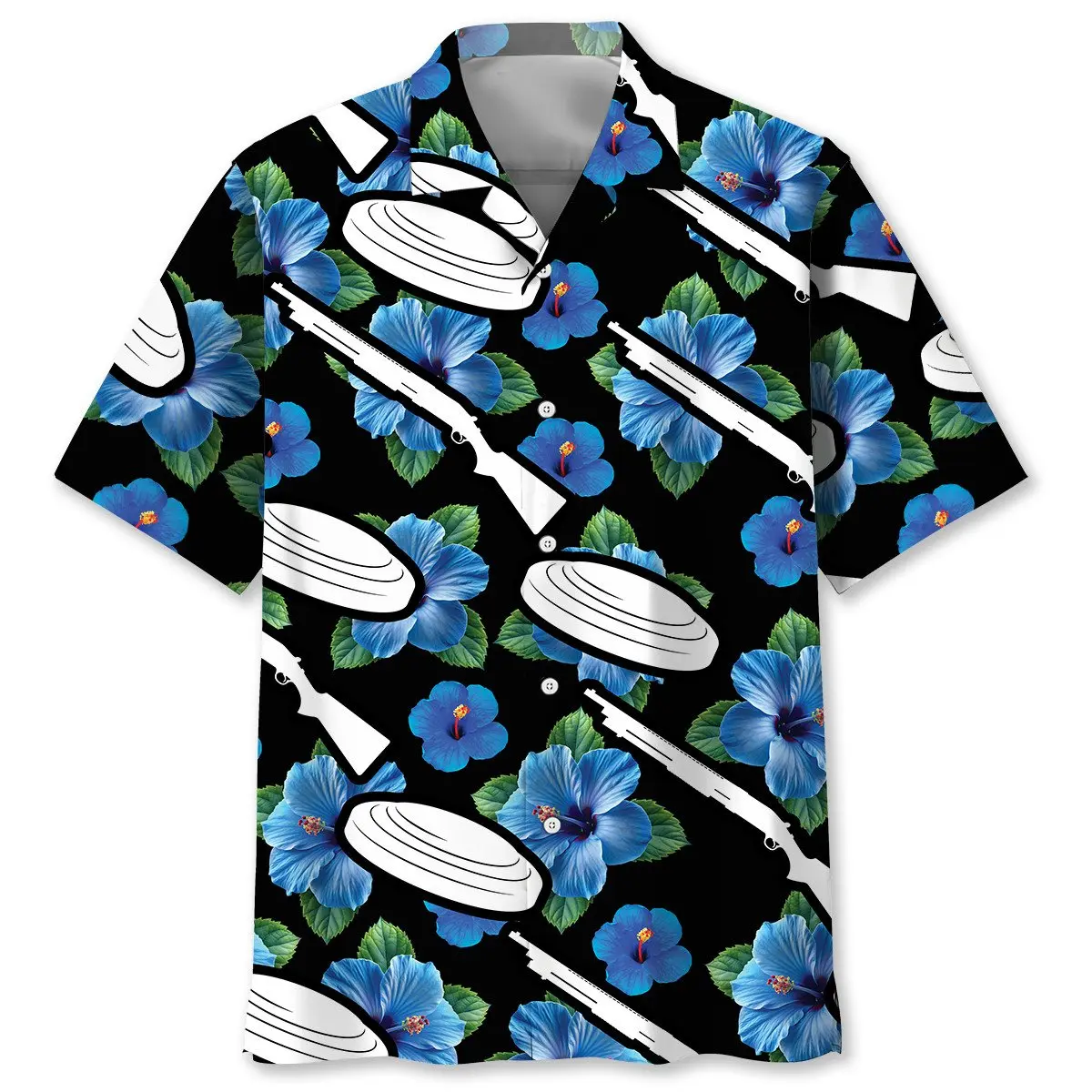 skeet-shooting-hibiscus-blue-hawaiian-shirt