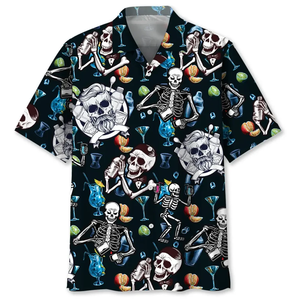 Skeleton Bartender Hawaiian Shirt HWBN2762955 - Beltina