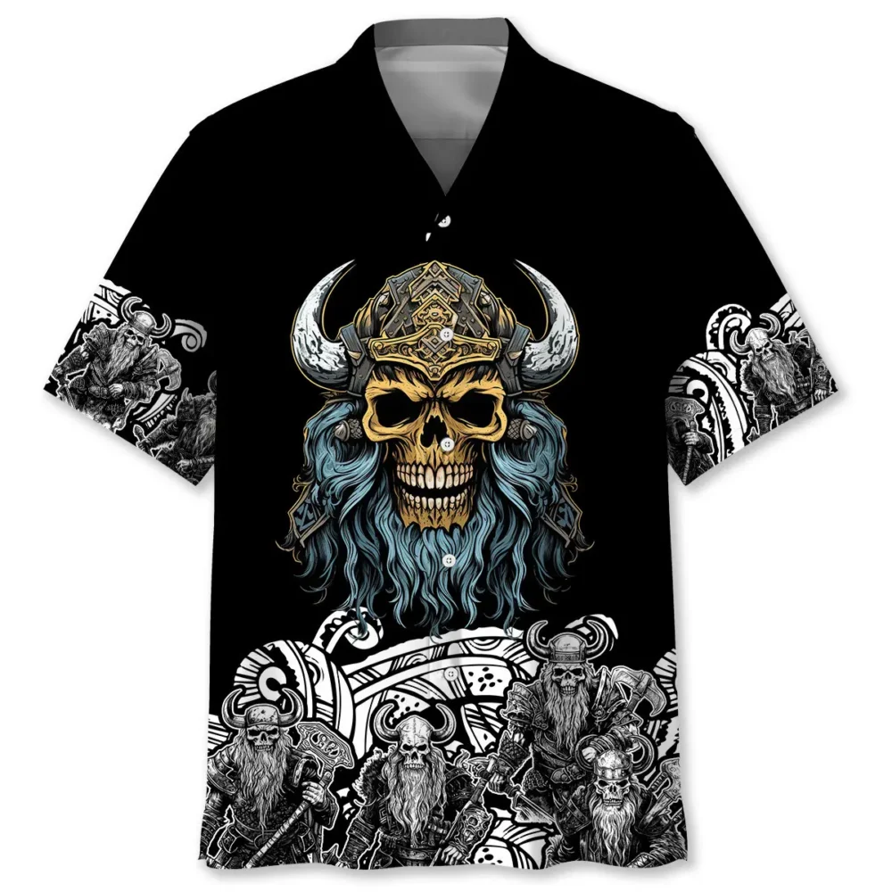 Skeleton Viking Warrior Hawaiian Shirt HWBN2763005 - Beltina