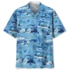 Skiing Blue Hawaiian Shirt HWBN2762590 - Beltina