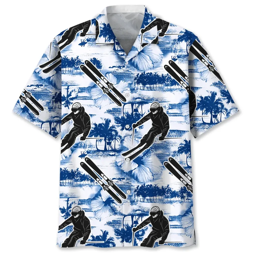 Skiing Blue Nature Hawaiian Shirt HWBN2762587 - Beltina