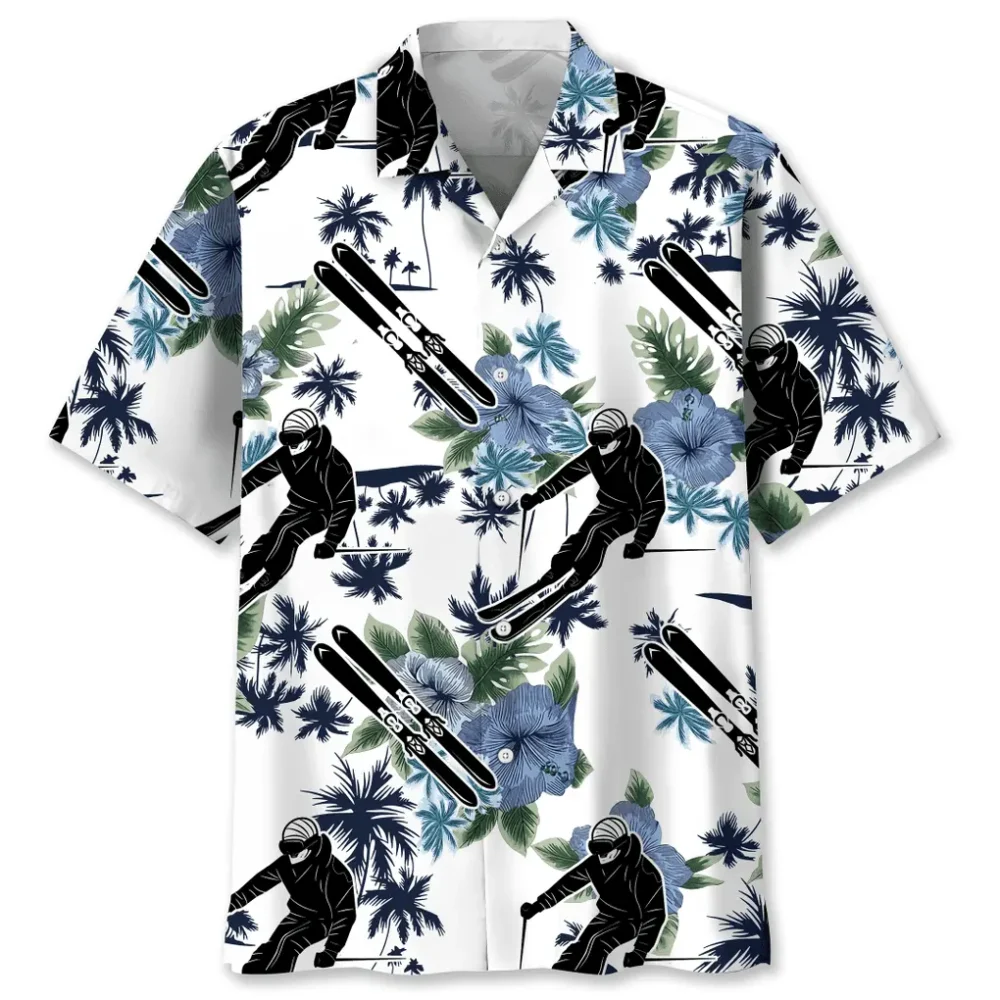 Skiing White Nature Hawaiian Shirt HWBN2762595 - Beltina