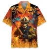 Skull Firefighter Halloween Hawaiian Shirt HWBN2764654 - Beltina