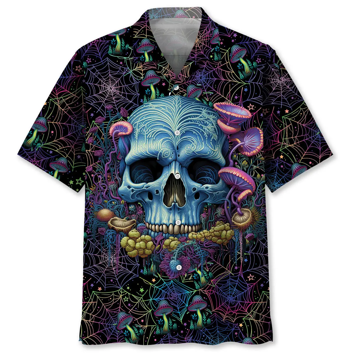 skull-mushroom-hawaiian-shirt