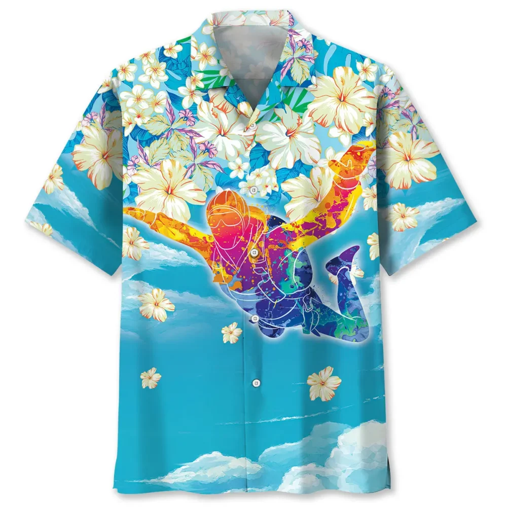 Skydiving Tropical Hawaiian Shirt HWBN2762766 - Beltina