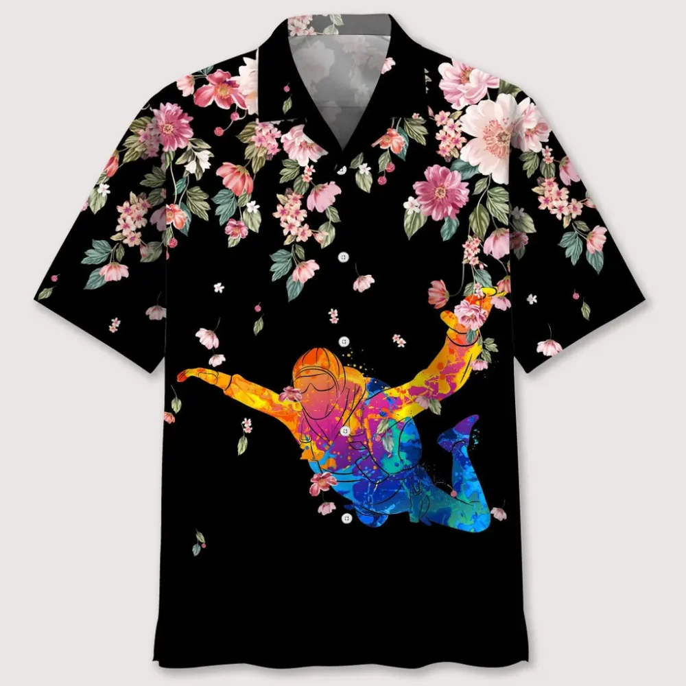 Skydiving Watercolors Flower Hawaiian Shirt HWBN2762611 - Beltina