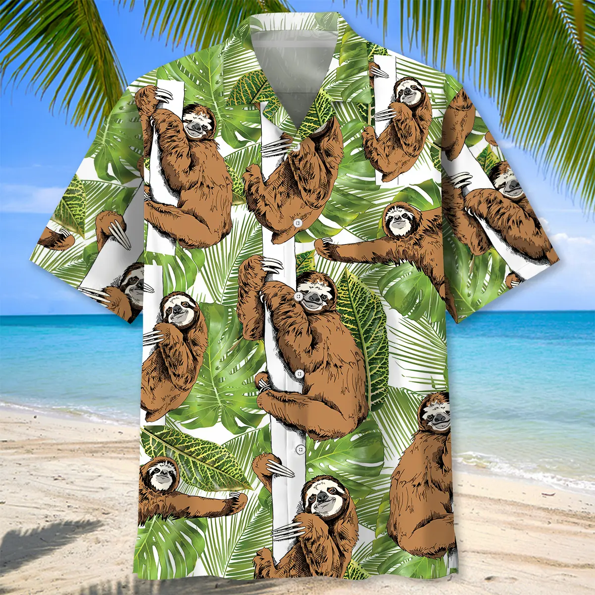 sloth-tropical-leaves-hawaiian-shirt-1