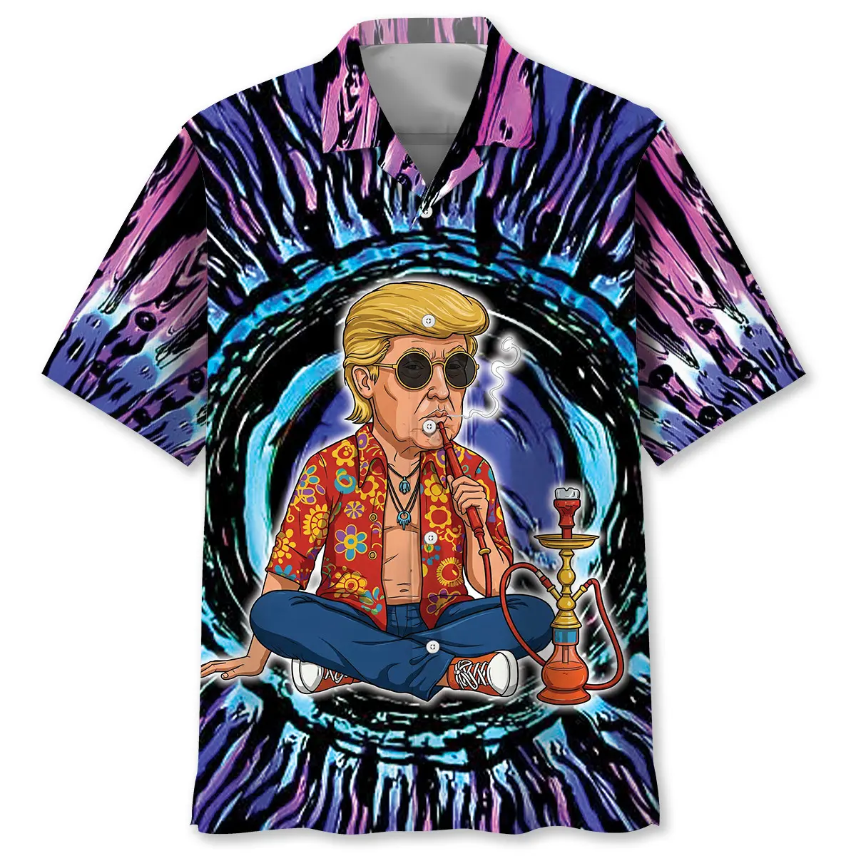smoky-man-hippie-hawaiian-shirt