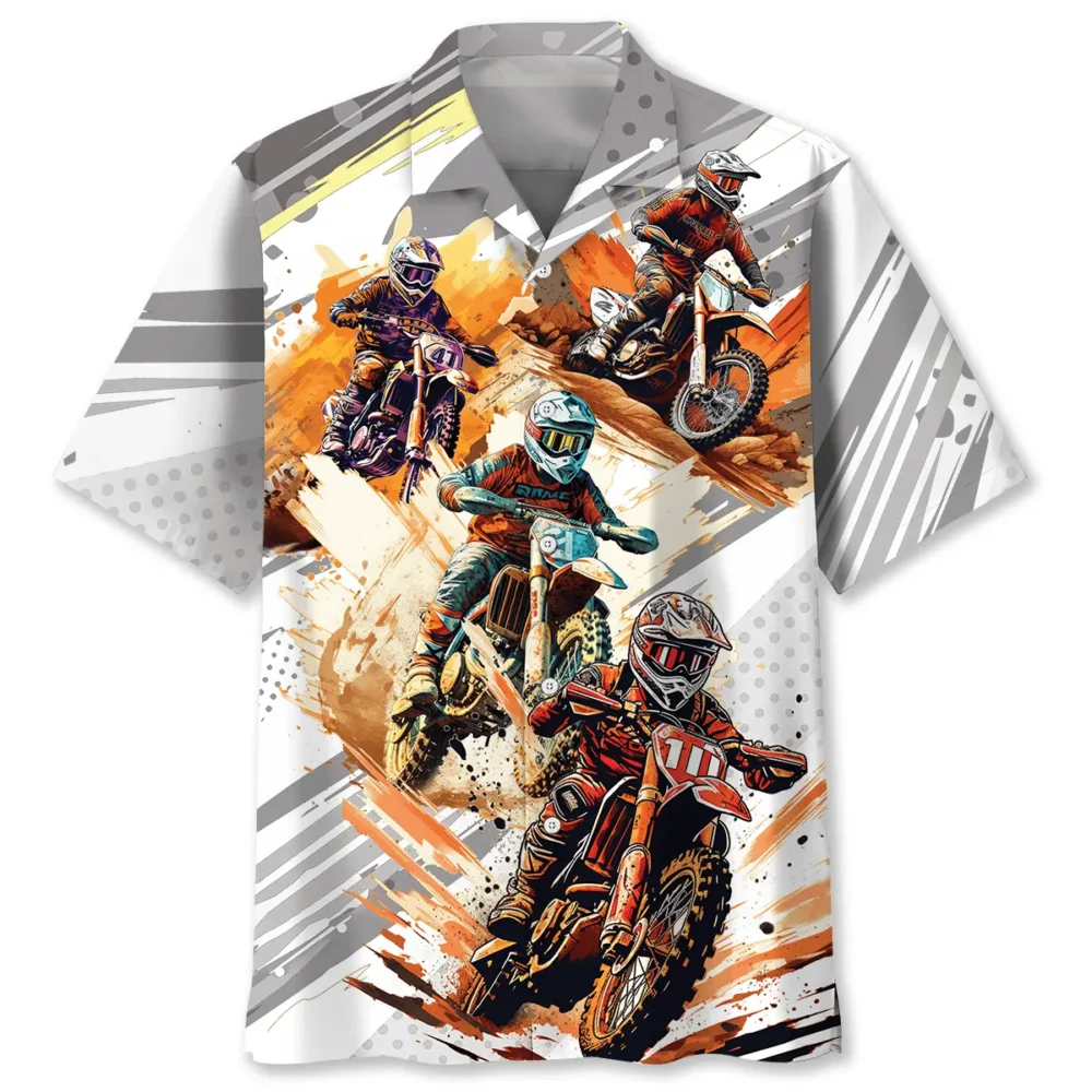 Sport Dirt Bike Racing Style Hawaiian Shirt HWBN2762892 - Beltina