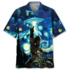 Starry Night Alien Bigfoot Rock&Roll Hawaiian Shirt HWBN2763900 - Beltina
