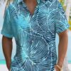 Summer Beach Leaves Gradient Casual Vacation Hawaiian Shirt HWBN2765200 - Beltina