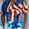 Summer Flag Independence Day Casual Beach Vacation Hawaiian Shirt HWBN2765059 - Beltina