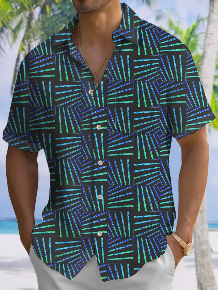 summer-geometric-line-fluorescent-pattern-casual-vacation-hawaiian-shirt