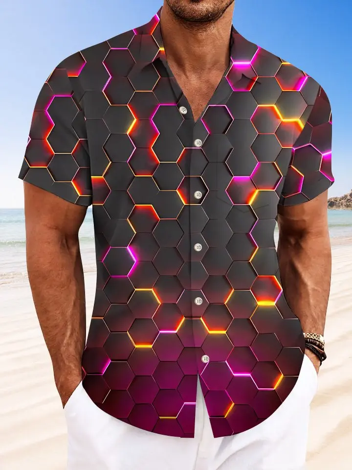 summer-geometric-pattern-3d-stereo-mens-casual-vacation-hawaiian-shirt