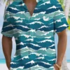 Summer Ocean Waves Animal Casual Vacation Hawaiian Shirt HWBN2765064 - Beltina