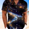 Summer Starry Sky Fluorescent 3D Stereo Leisure Vacation Hawaiian Shirt HWBN2765073 - Beltina