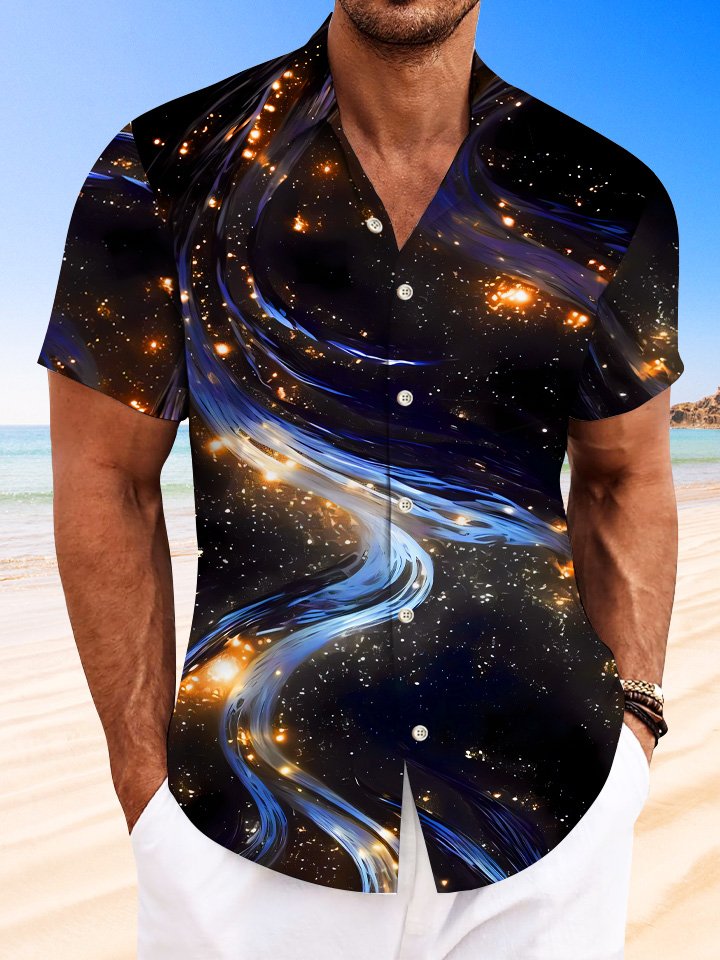 summer-starry-sky-fluorescent-3d-stereo-leisure-vacation-hawaiian-shirt