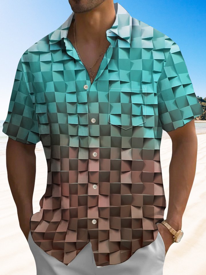 summer-tropical-plaid-gradient-casual-vacation-hawaiian-shirt