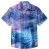 Summer Tropical Plant Leaves Beach Vacation Casual Hawaiian Shirt HWBN2765294 - Beltina