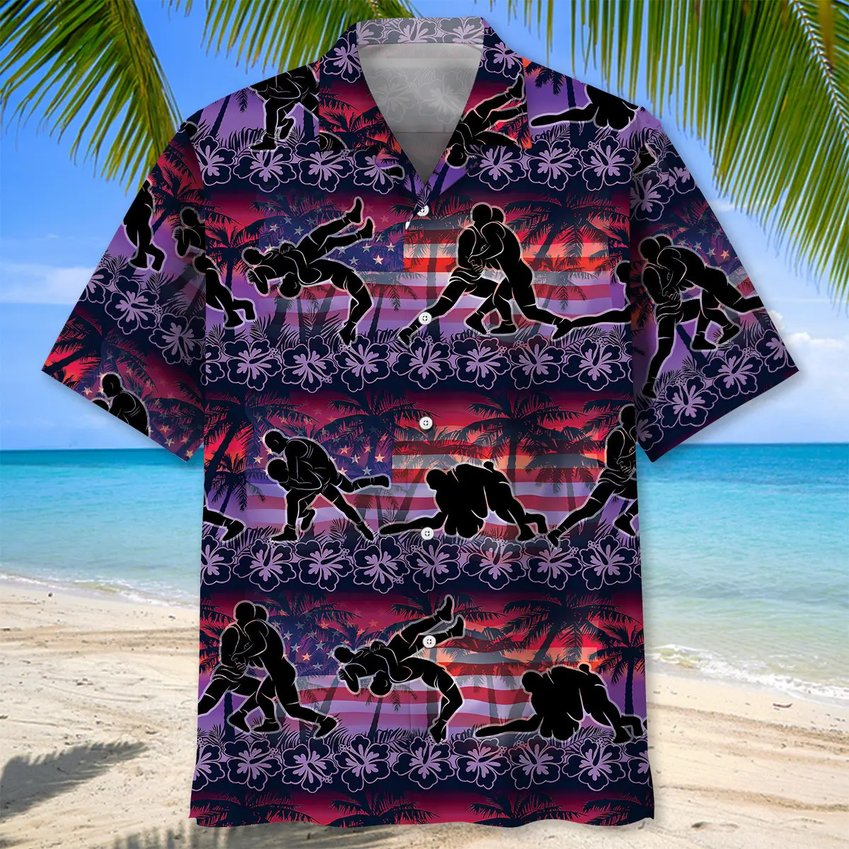 sunset-wrestling-hawaiian-shirt-1