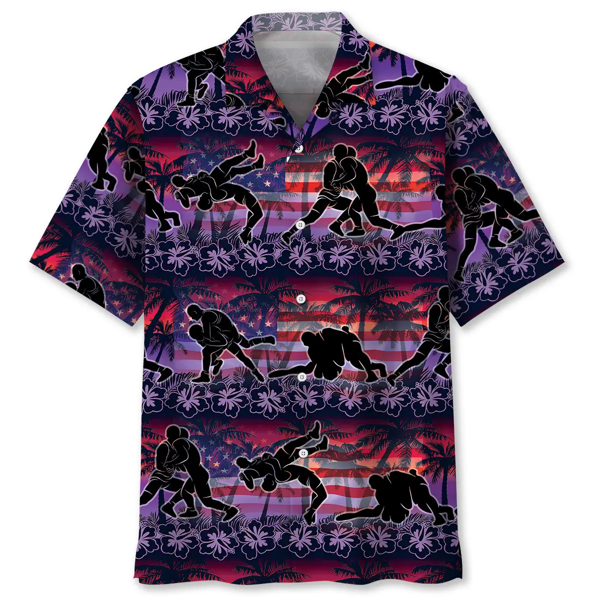 sunset-wrestling-hawaiian-shirt