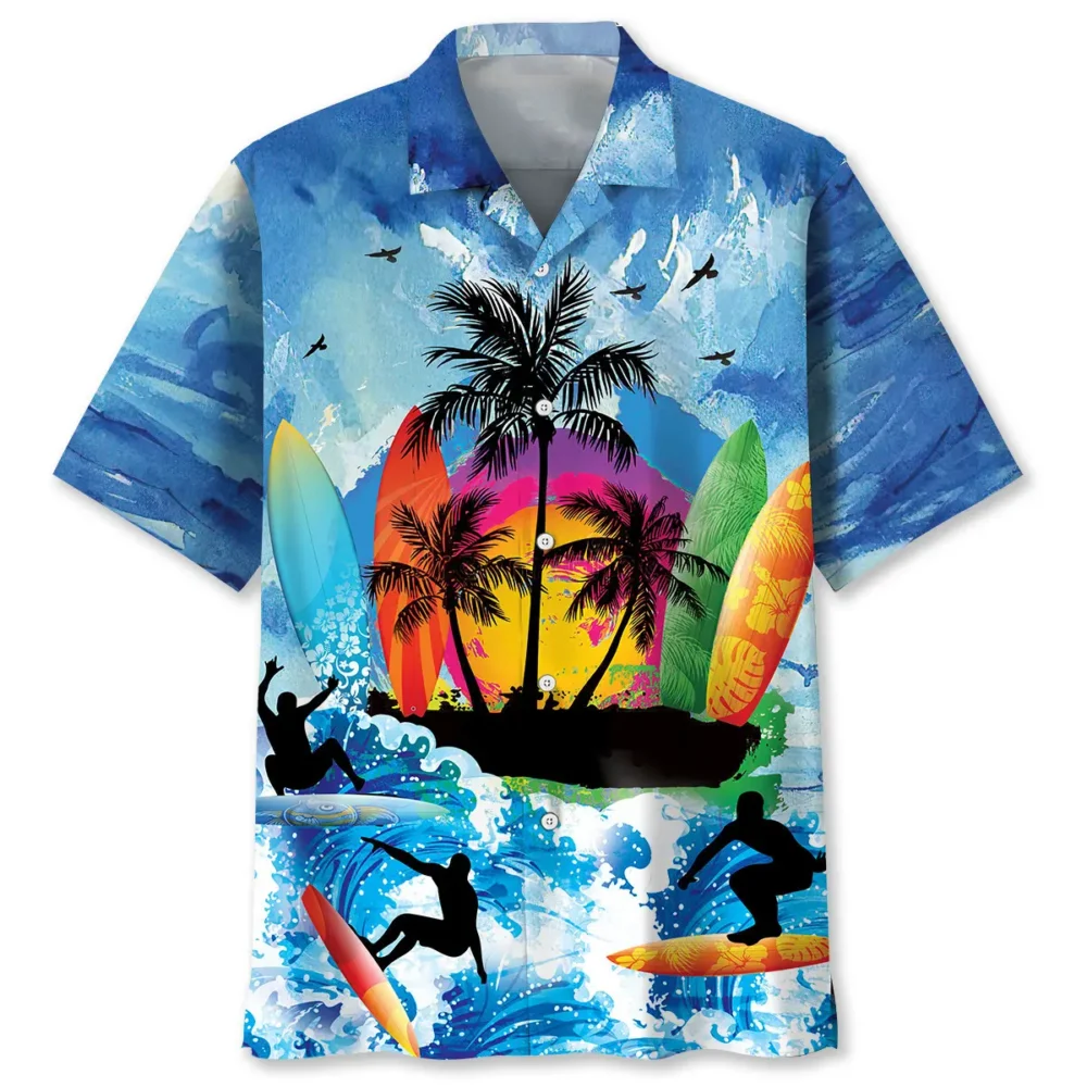 Surfing Beach Hawaiian Shirt HWBN2762787 - Beltina