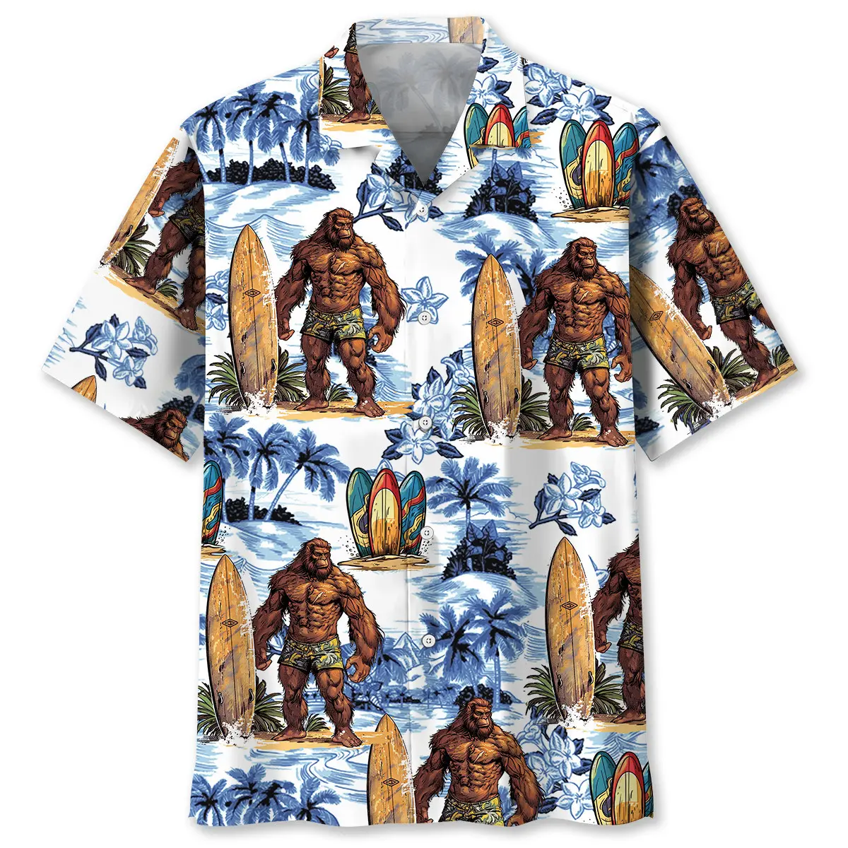 surfing-bigfoot-surfboard-hawaiian-shirt