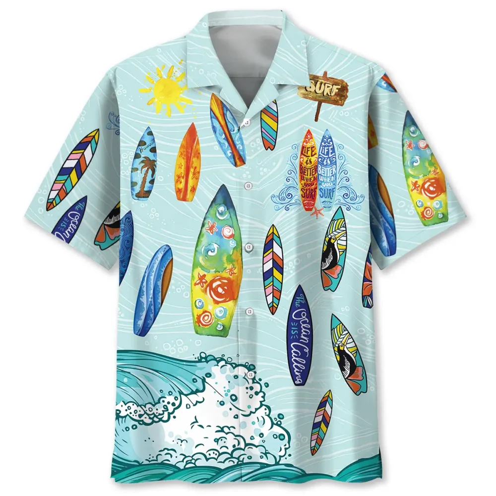 Surfing Ocean Hawaiian Shirt HWBN2762790 - Beltina