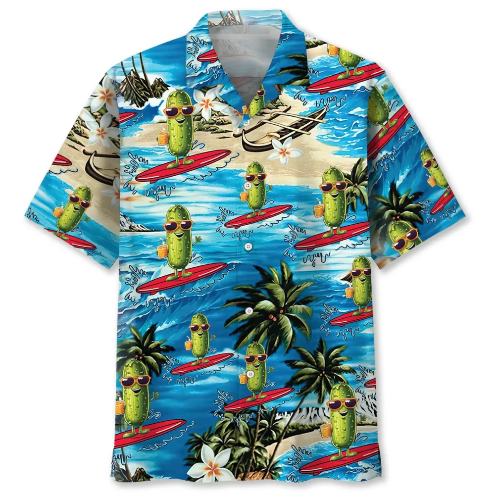 Surfing Pickle Hawaiian Shirt HWBN2762886 - Beltina
