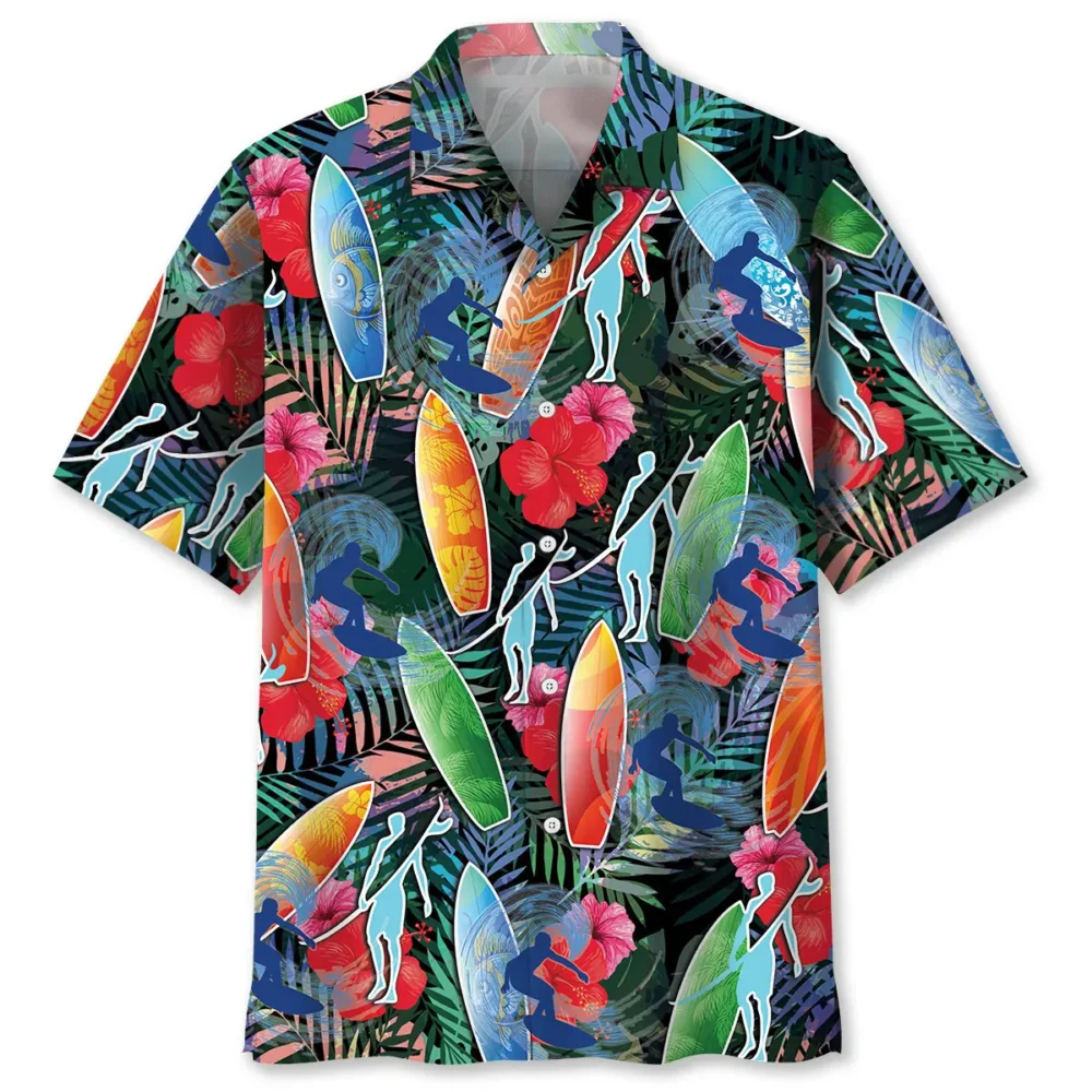 Surfing Tropical Hawaiian Shirt HWBN2762788 - Beltina