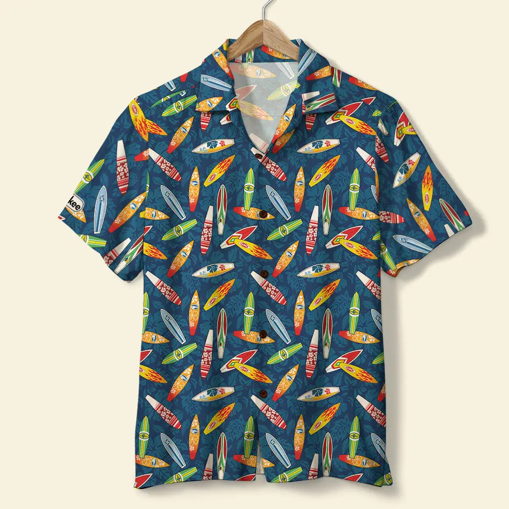 Surfing Unisex Hawaiian Shirt Aloha Shirt Summer Vibe Surfboard Hibiscus Pattern HWBN2765585 - Beltina