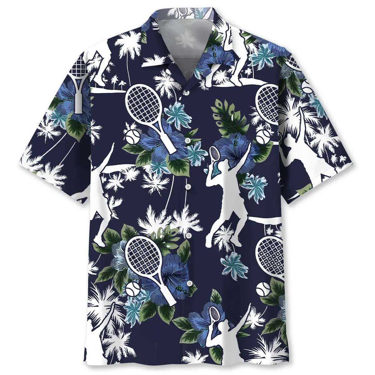 tennis-blue-nature-hawaiian-shirt