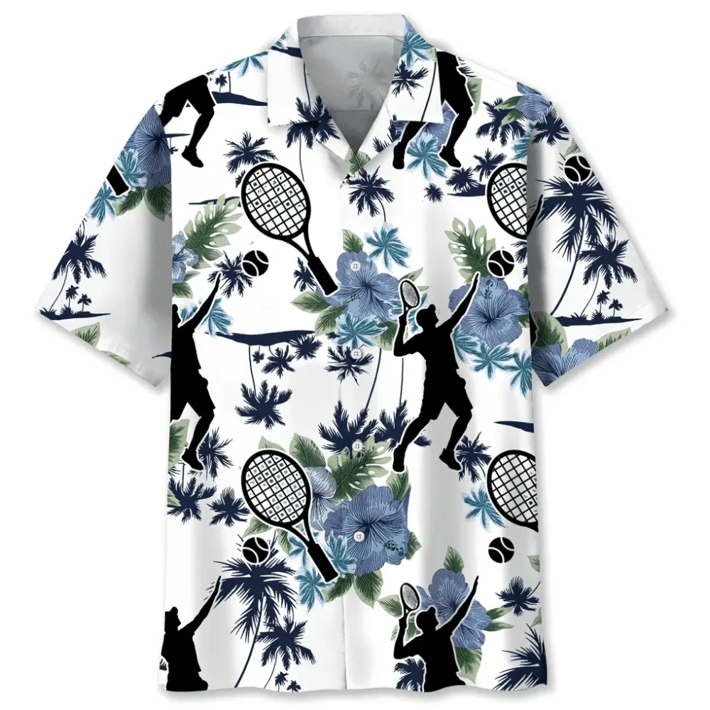 Tennis White Nature Hawaiian Shirt HWBN2762644 - Beltina