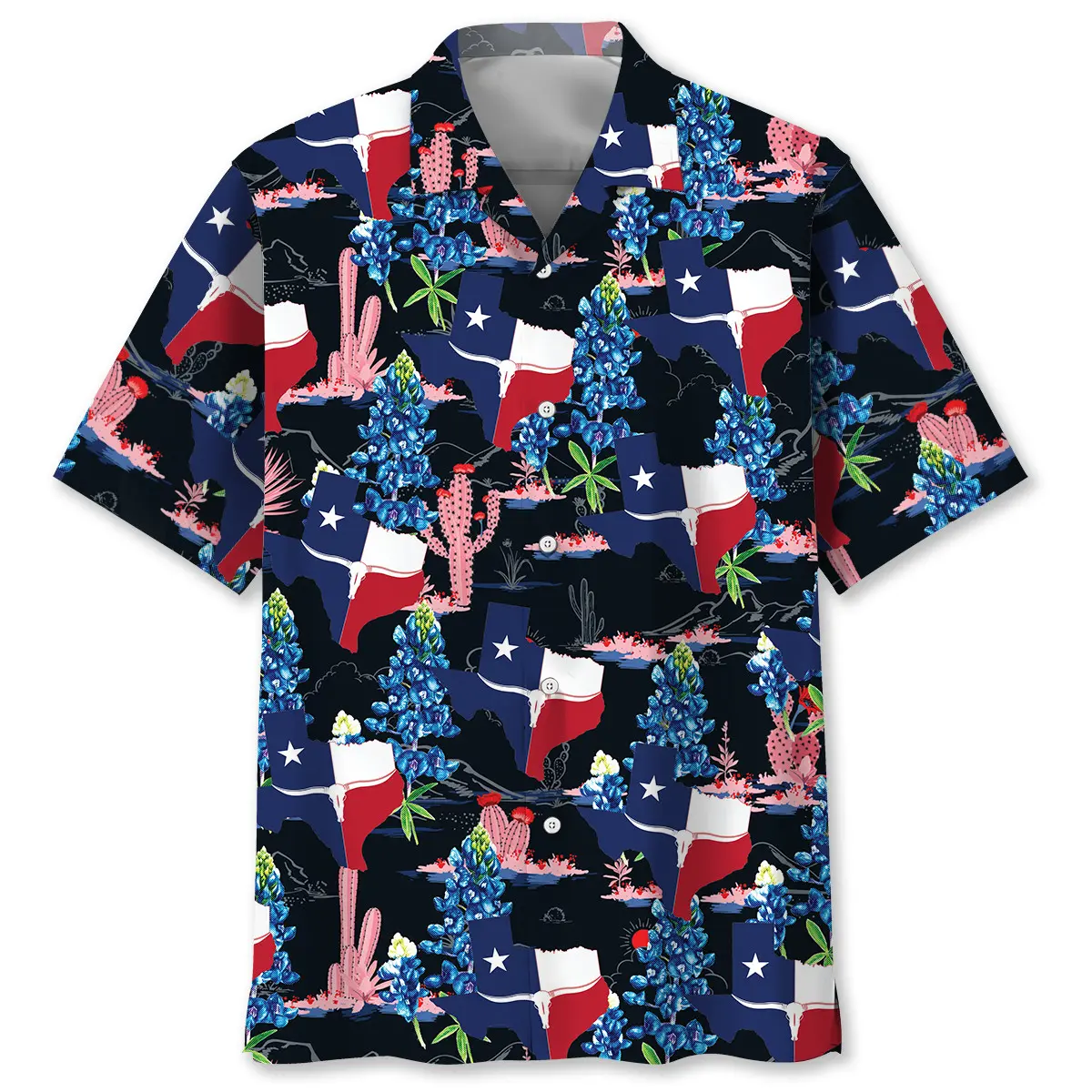 texas-cactus-longhorn-hawaiian-shirt