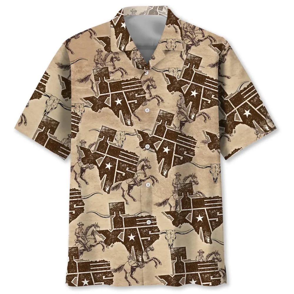 Texas State Cowboy Hawaiian Shirt HWBN2764997 - Beltina