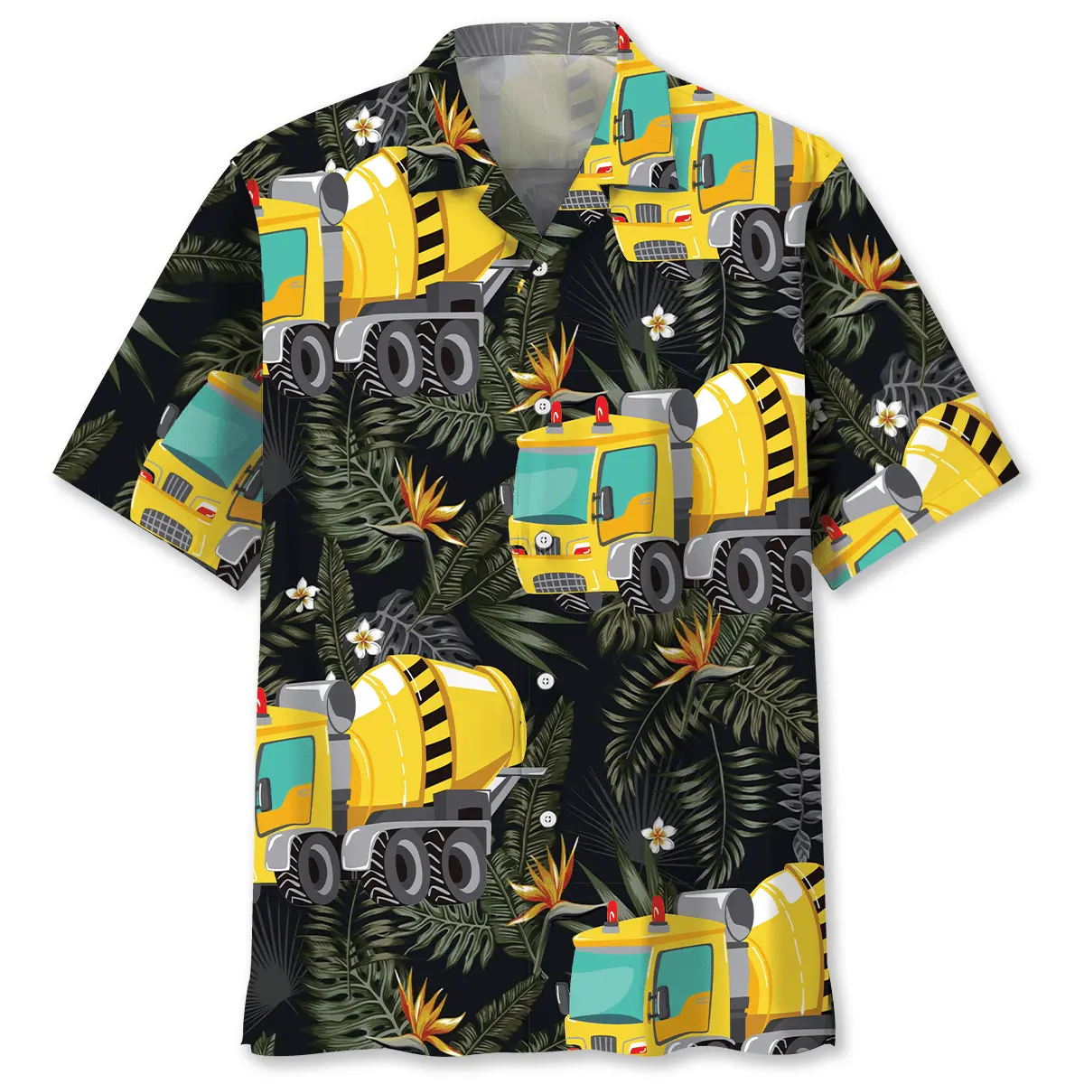 tropical-concrete-mixer-truck-hawaiian-shirt