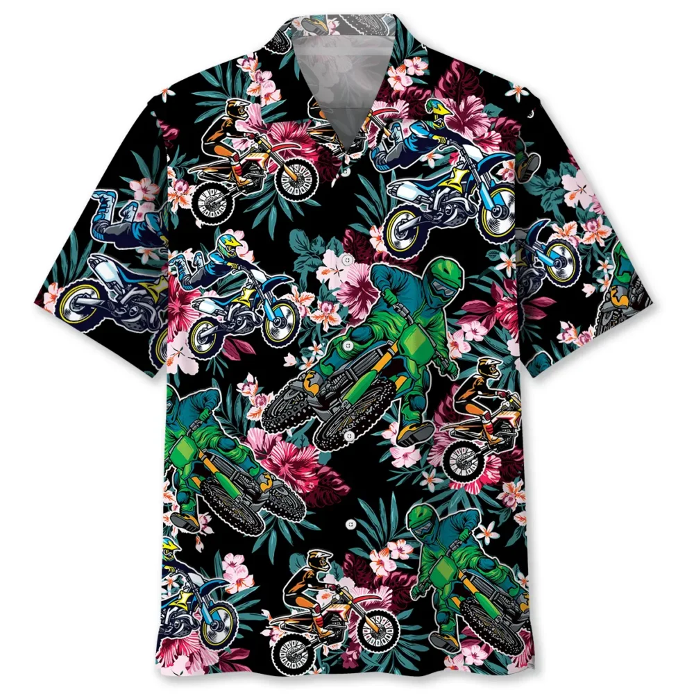 Tropical Dirt Bike Racing Hawaiian Shirt HWBN2762891 - Beltina