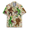 Bigfoot And Alien Mushroom Unisex Hawaiian Shirt Aloha Shirt HWBN2765672 - Beltina