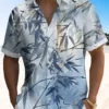 Tropical Plant Hawaiian Bamboo Ink Smudged Hawaiian Shirt HWBN2765182 - Beltina