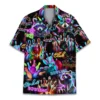 Neon Bowling Raccoon Unisex Hawaiian Shirt Aloha Shirt HWBN2765682 - Beltina