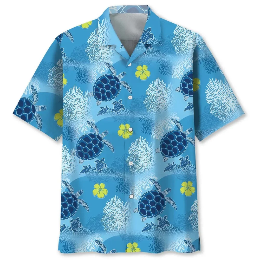 Turtle Family Tropical Hawaiian Shirt HWBN2762920 - Beltina