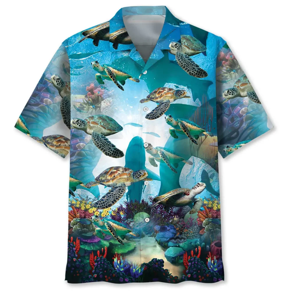 Turtle Shark Hawaiian Shirt HWBN2762810 - Beltina