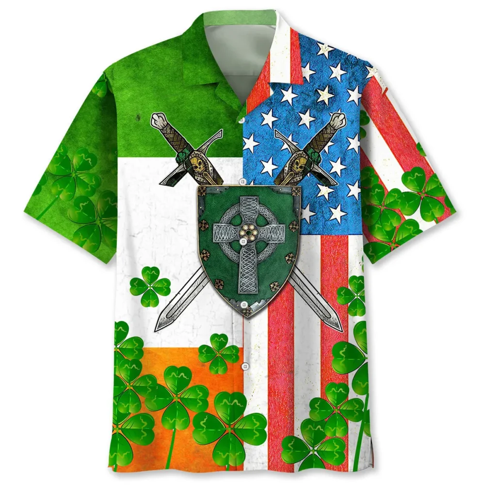 Usa Irish St.Patrick Day Hawaiian Shirt HWBN2762045 - Beltina