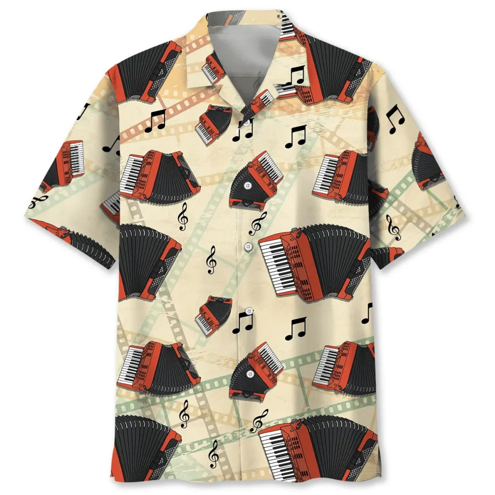 Vintage Color Accordion Hawaiian Shirt HWBN2763158 - Beltina