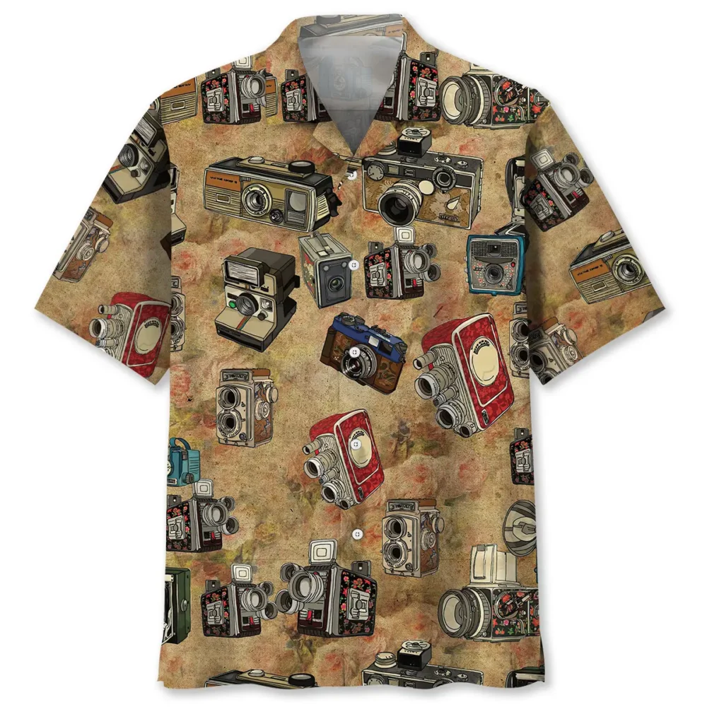 Vintage Flower Camera Hawaiian Shirt HWBN2762900 - Beltina